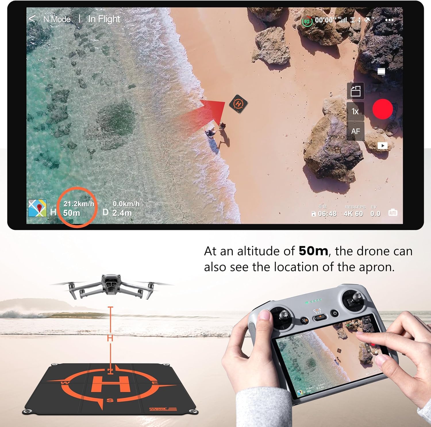 STARTRC Drone Landing Pad, Uni - Dji Drone Air 3 ulasan dan harga