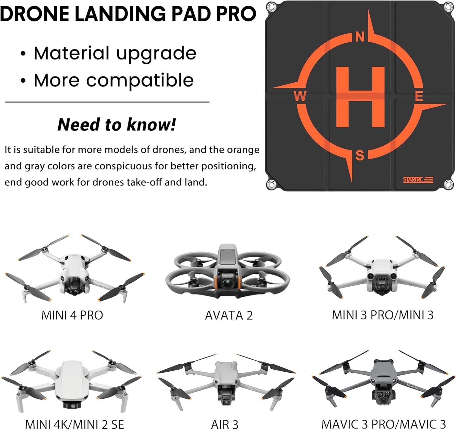 STARTRC Drone Landing Pad, Uni - Dji Drone Air 3 ulasan dan harga